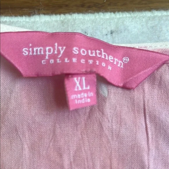 Simply Southern Pink and Purple Smocked Sundress - Picture 3 of 6
